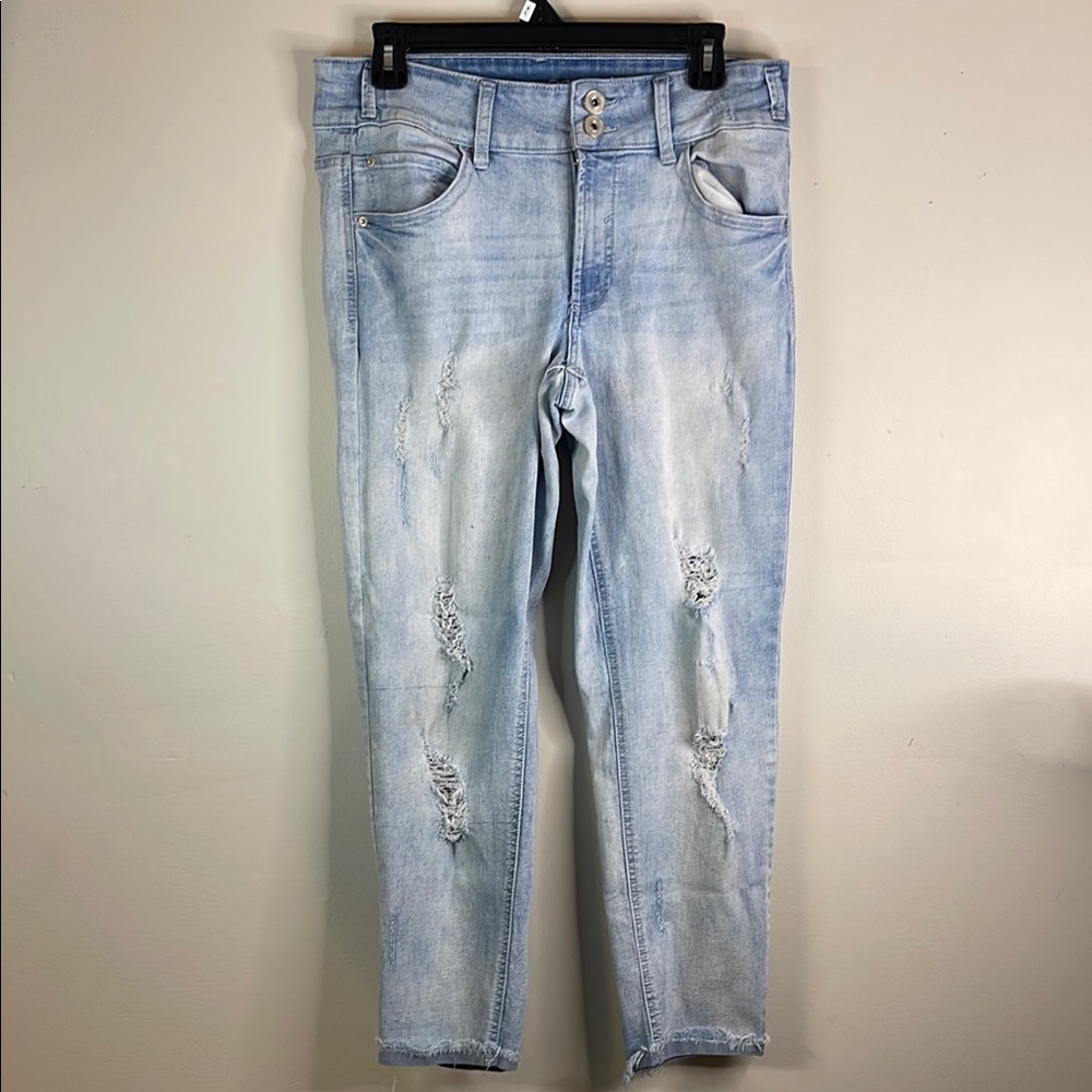 Rue21 Women’s Blue Mid Rise Curvy Ankle Skinny Jeans Size 12 #121